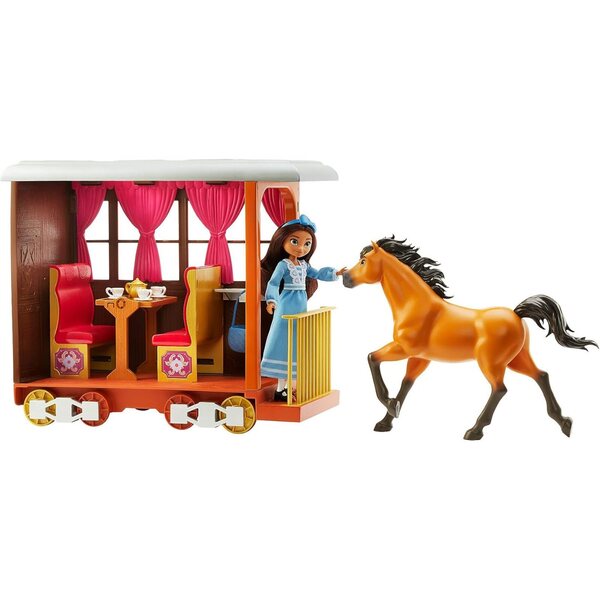 Spirit Spielset Lucky's Train mit Puppe, Pferd und Zubehör für Kinder ab 3 Jahren
