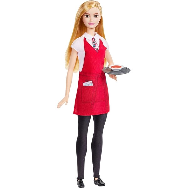 Barbie Careers Koch- und Kellnerin-Spielset mit 2 Puppen und thematischem Zubehör