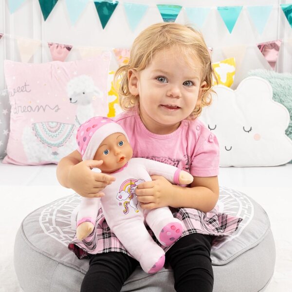 Bayer Design Kuschelpuppe 30 cm rosa Einhorn – perfekt zum Kuscheln und Spielen
