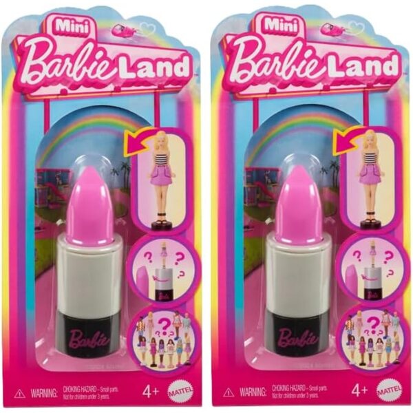 Mini BarbieLand Fashionistas: 1,5-Zoll-Puppen in Lippenstifthülse, 2er-Pack