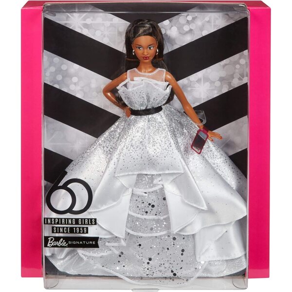 Barbie 60° Anniversario Bambola da Collezione con Abito Brillante Ispirato al Diamante