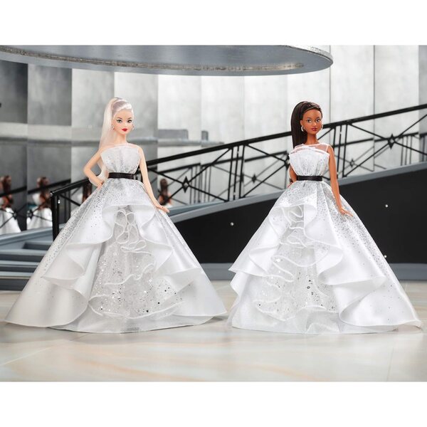 Barbie 60° Anniversario Bambola da Collezione con Abito Brillante Ispirato al Diamante