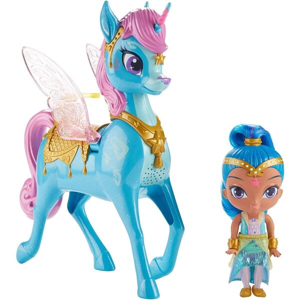 Zahracorn-Puppe von Shimmer & Shine mit 35 Liedern, Geräuschen und magischen Sätzen