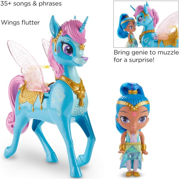Bambola Zahracorn di Shimmer & Shine con 35 canzoni, suoni e frasi magiche