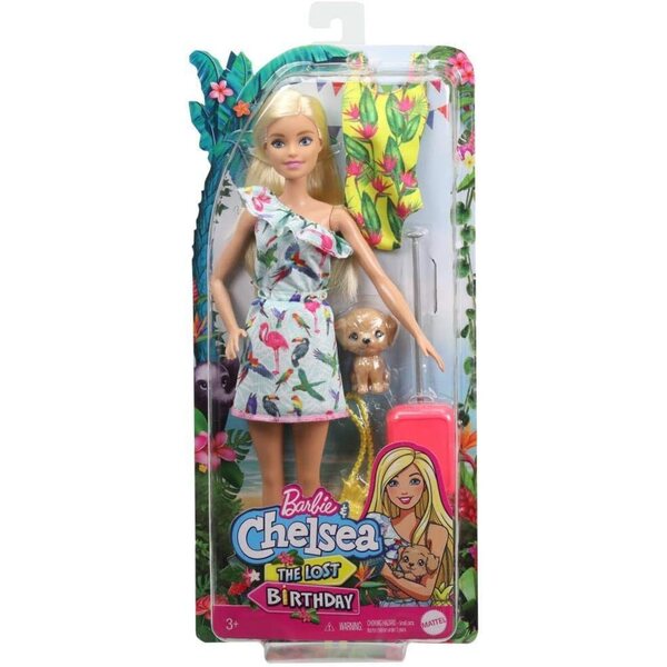 Barbie Lost Birthday Spielset mit Puppe, Welpe und Zubehör für Kinder ab 3 Jahren
