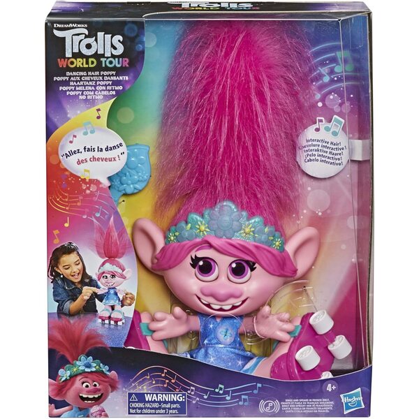 Bambola Poppy Trolls 2 con Capelli Ballanti e Musica Interattiva Hasbro