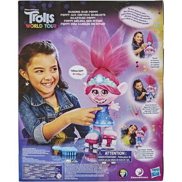 Bambola Poppy Trolls 2 con Capelli Ballanti e Musica Interattiva Hasbro