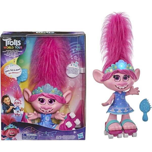 Bambola Poppy Trolls 2 con Capelli Ballanti e Musica Interattiva Hasbro