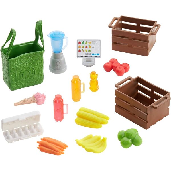 Barbie Farm Market Spielset mit Puppe und Zubehör für Kinder ab 3 Jahren