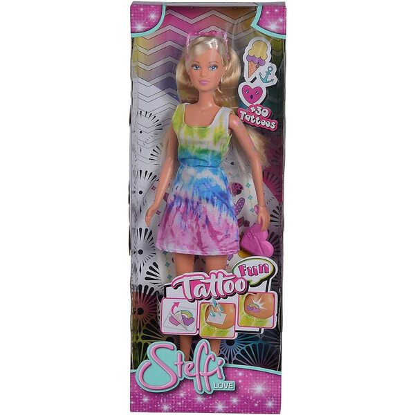Steffi Love Tattoo Bambola 29 cm con oltre 20 tatuaggi, abito alla moda per bimbi 3+
