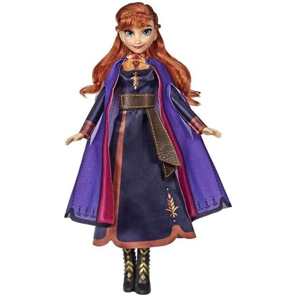 Anna Frozen 2 singende Puppe mit lila Kleid und Lichtern, Disney-Spielzeug für Kinder