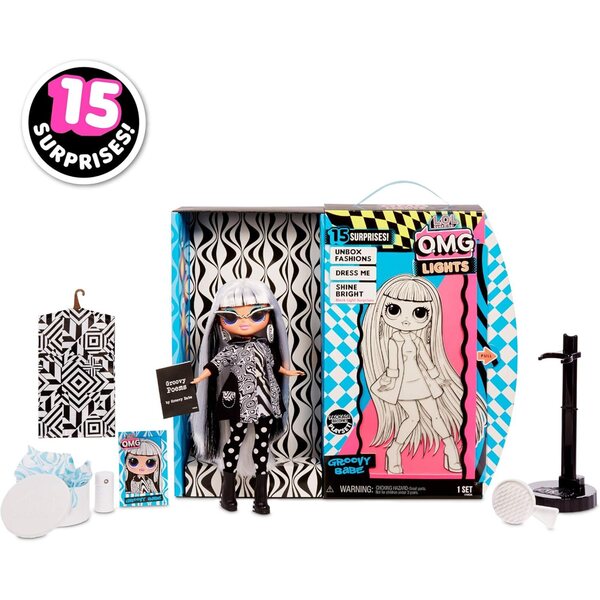 LOL Surprise OMG Lights Groovy Babe con 15 Sorprese e Accessori alla Moda
