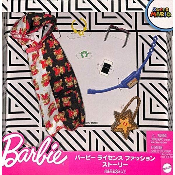 Barbie GJG47 Storytelling Fashion Pack vestito Super Mario con 6 accessori