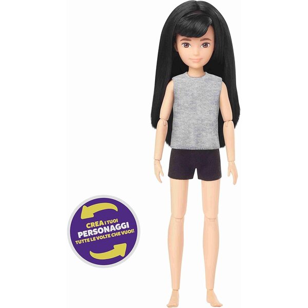 Mattel Creatable World Starter Pack Bambola Personalizzabile 30 cm con Parrucca e 13 Articolazioni