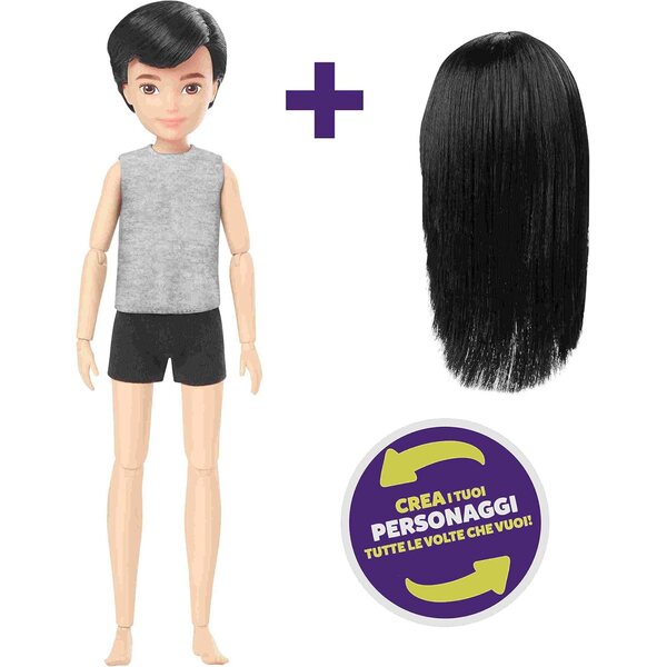 Mattel Creatable World Starter Pack Bambola Personalizzabile 30 cm con Parrucca e 13 Articolazioni