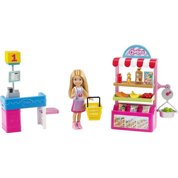 Barbie Playset Chiosco degli Snack con Chelsea e 15+ Accessori per Bambini 3+
