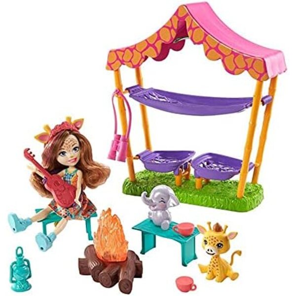 Enchantimals Sunny Savanna Puppe mit Gilian-Giraffe-Tieren und Zubehör