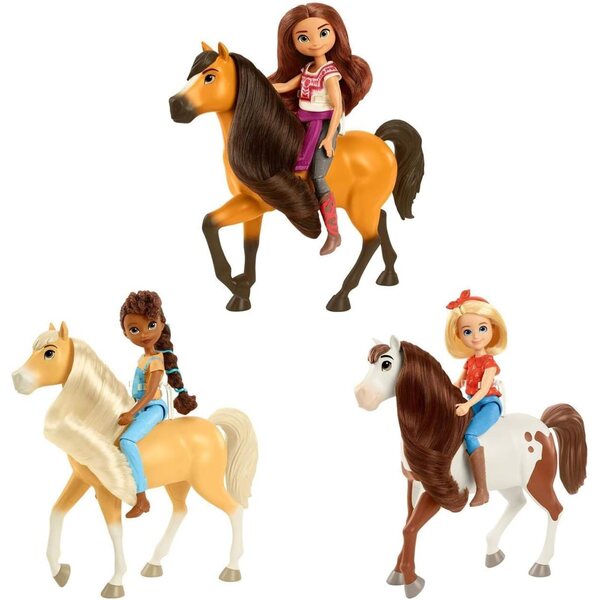 Spirti Gelenkpuppe mit Pferd, Modell Sdos – Mattel, mehrfarbig
