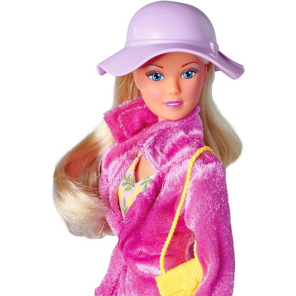 Simba Steffi Bambola da vestirsi con cappotto glitterato e appendiabiti cactus