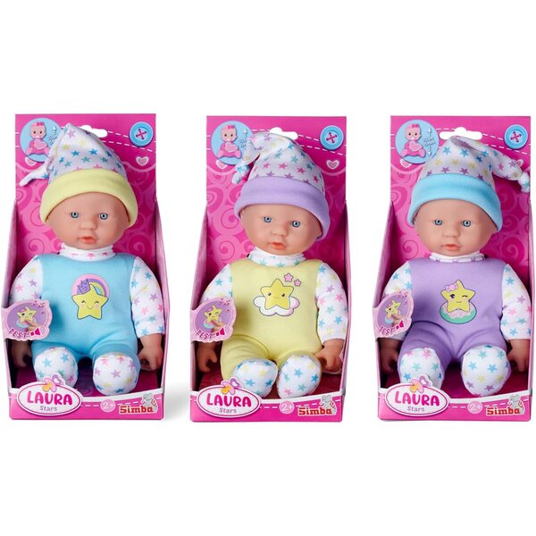 Bambola Laura Stars Collection 20 cm a Forma di Stella con 5 Suoni e Colori Candy