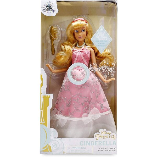 Bambola Snodabile Cenerentola Disney con Abito Luminoso e Suoni Magici
