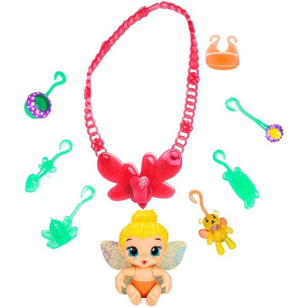 Baby Alive Glo Pixies Minis Carry 'n Care Halskette: 10 cm große Puppe mit Glitzerzubehör