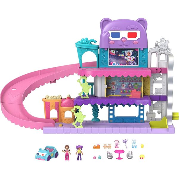 Multiplex Cinematografico Variety Polly Pocket con 2 Figurine e Veicolo