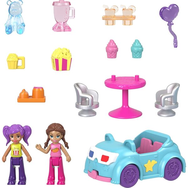 Multiplex Cinematografico Variety Polly Pocket con 2 Figurine e Veicolo