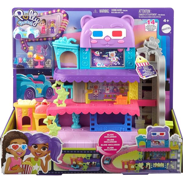 Multiplex Cinematografico Variety Polly Pocket con 2 Figurine e Veicolo