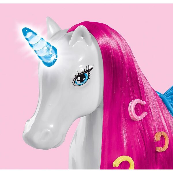 Steffi Love Sparkle Unicorn: Unicorno luminoso con sella e accessori per bambole 29 cm