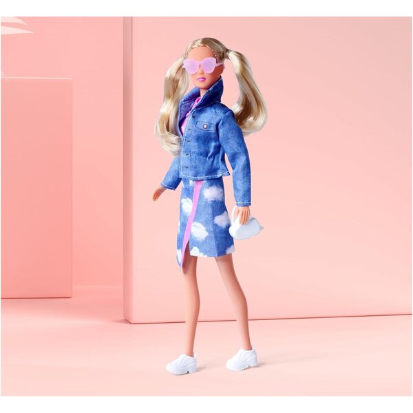 Steffi Love Jeans Fashion: bambola con completo jeans e accessori fucsia +3 anni