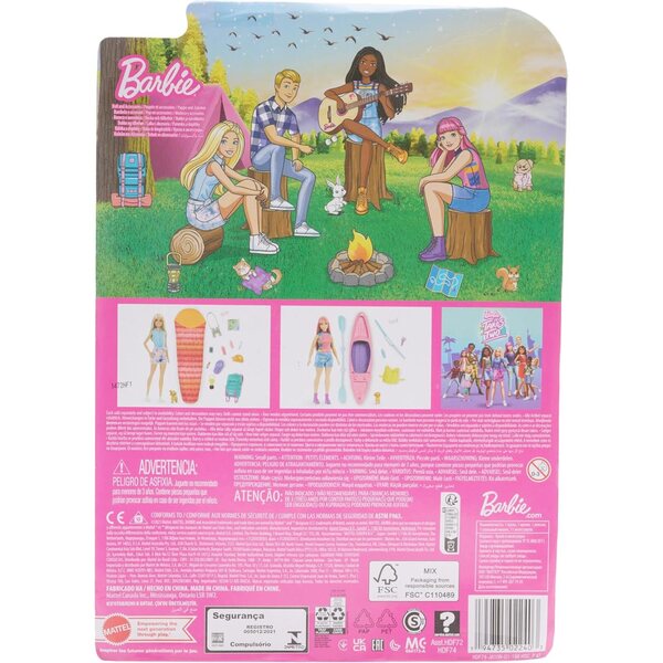 Mattel Barbie Camping Pop Spielset mit Brooklyn-Puppe und Campingzubehör