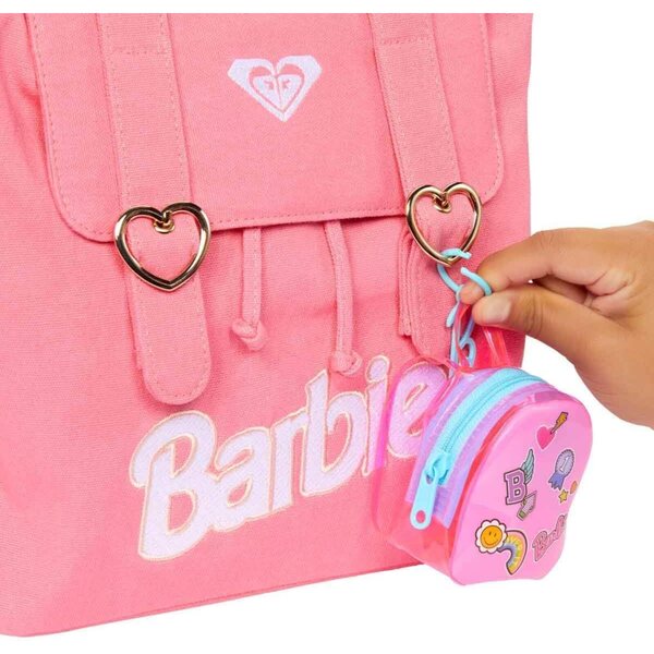 Barbie Set Deluxe Borsa Clip-On con Outfit Scuola e 5 Accessori Tematici
