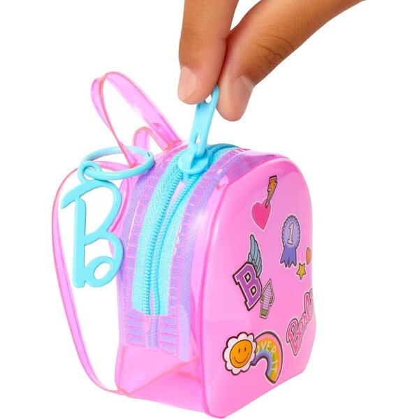 Barbie Set Deluxe Borsa Clip-On con Outfit Scuola e 5 Accessori Tematici