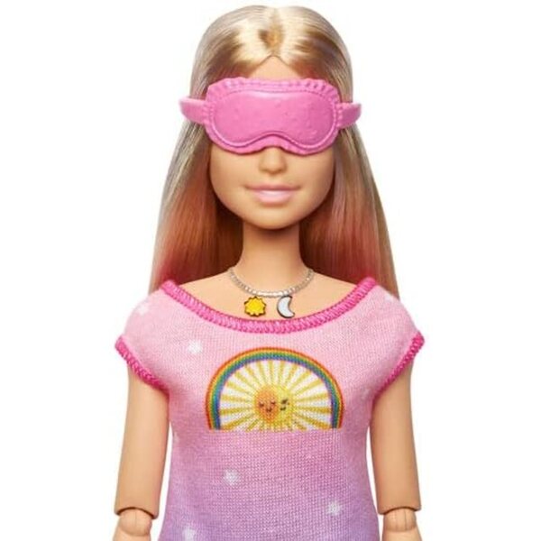 Barbie Self-Care Rise & Relax Puppe mit heller Haut für Momente des Wohlbefindens