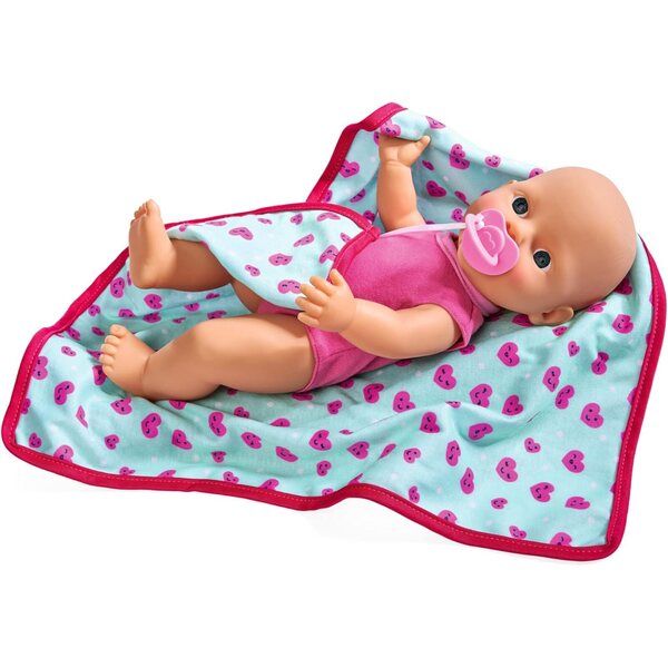 SIMBA New Born Baby 30 cm - Bambola con coperta morbida e funzione bere per bambini dai 2 anni