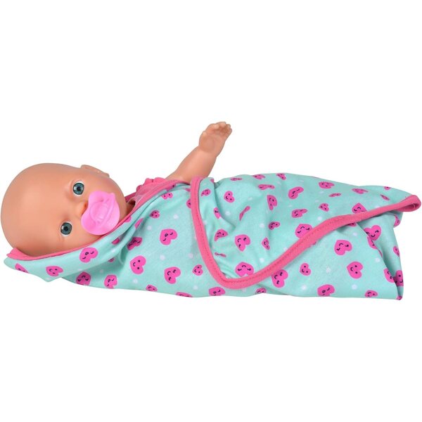 SIMBA New Born Baby 30 cm - Bambola con coperta morbida e funzione bere per bambini dai 2 anni