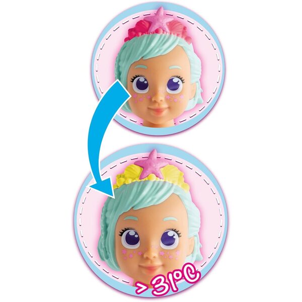 Bambola Sirena da Bagno Simba New Born 30 cm con Cambio Colore e Braccia Mobili