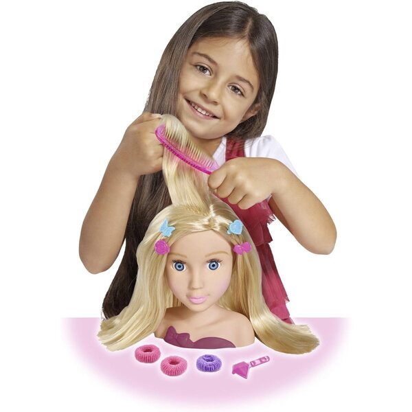 Steffi Love Girls Testina per Acconciature con Accessori - 10 pezzi, 9 cm, 5+ anni