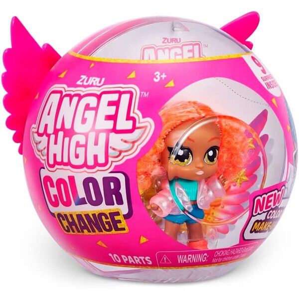 Angel High Zandella: Puppe mit Make-up und Flügeln, die in kaltem Wasser ihre Farbe ändern
