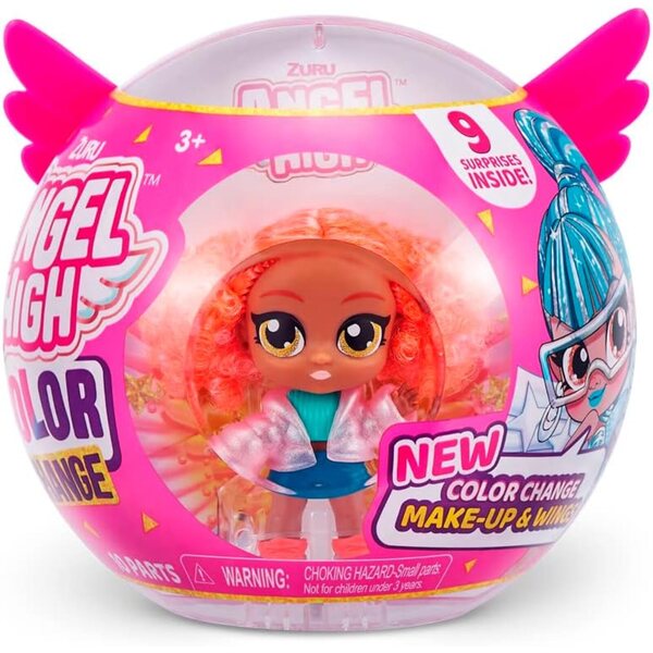 Angel High Zandella: Puppe mit Make-up und Flügeln, die in kaltem Wasser ihre Farbe ändern