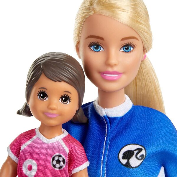 Barbie-Fußballtrainer mit Zubehör – Mattel-Sportspielset
