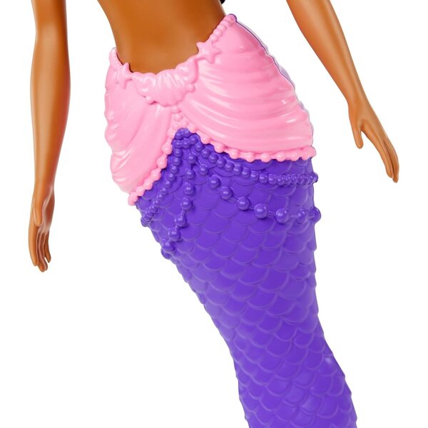 Barbie Sirena Dreamtopia con Coda Arcobaleno Rosa e Viola, Bambola Fantasy