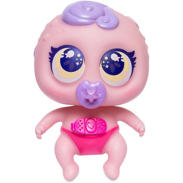 BANDAI Rosa Neoflobbi Flobbeti Puppe mit Badewanne und Handtuch – Pflege und Ernährung Neo