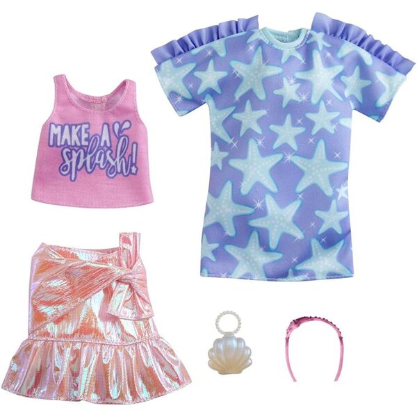 Mattel Barbie Make a Splash | Set Moda 2 Outfit Glamour per Bambole Fashioniste
