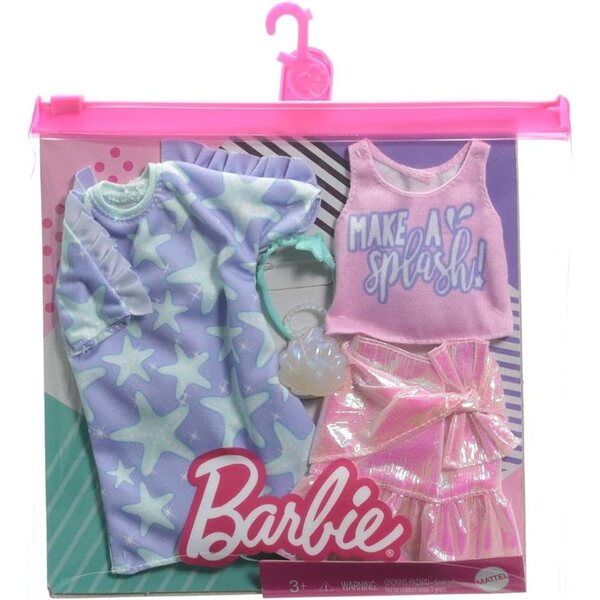 Mattel Barbie Make a Splash | Set Moda 2 Outfit Glamour per Bambole Fashioniste