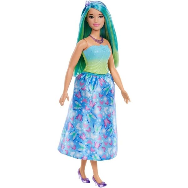 Barbie Royal Fantasy mit Regenbogenkleid und Accessoires für Mädchen ab 3 Jahren