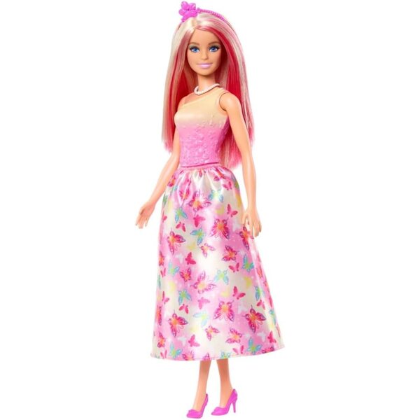 Barbie Royal Fantasy mit Regenbogenkleid und Accessoires für Mädchen ab 3 Jahren