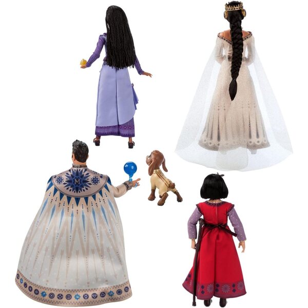 Disney Wishing Dolls-Set mit Asha, Dahlia, Königin Amaya und King Magnificent