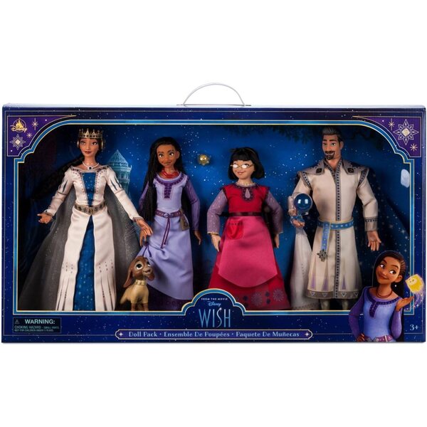 Disney Wishing Dolls-Set mit Asha, Dahlia, Königin Amaya und King Magnificent
